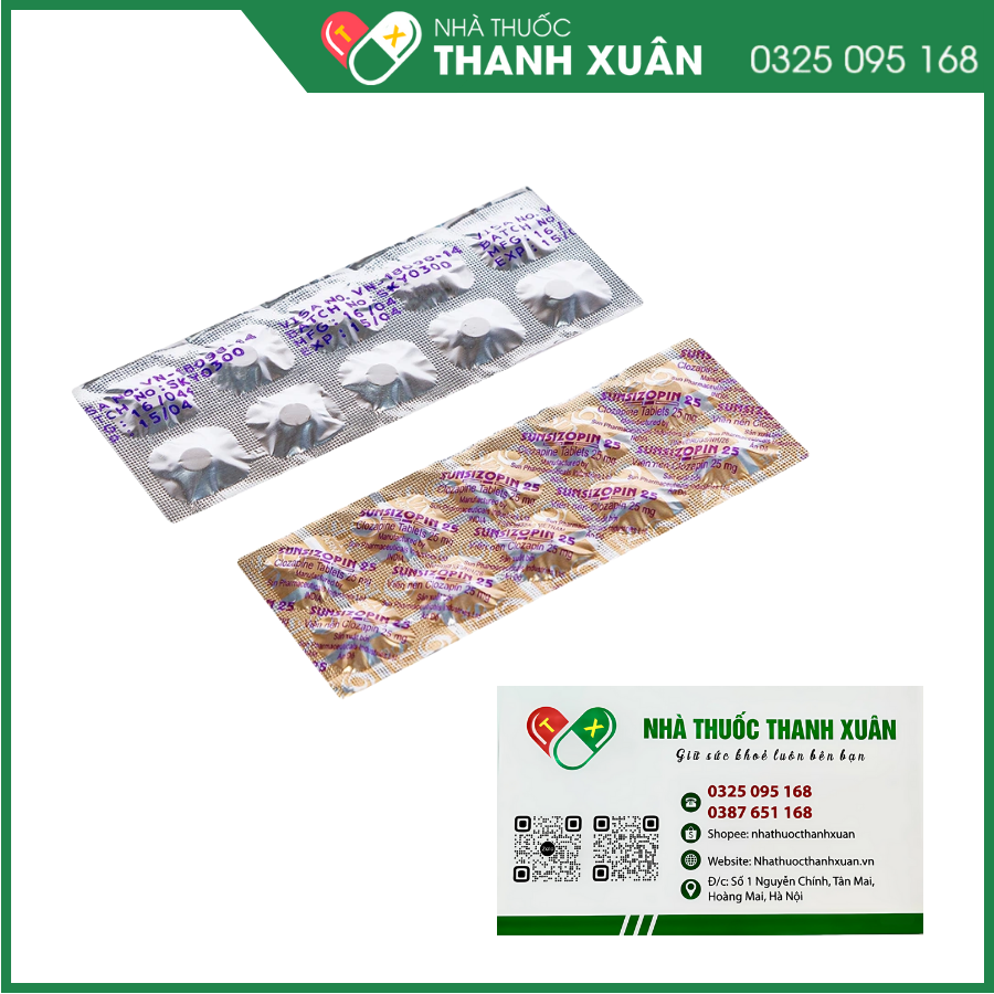 Sunsizopin 25 mg điều trị chứng tâm thần phân liệt